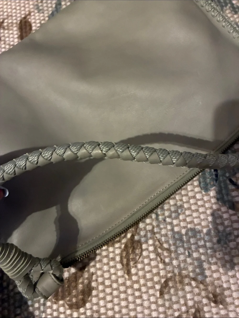Women's Soft Leather Shoulder Bag‎ in Sage Green